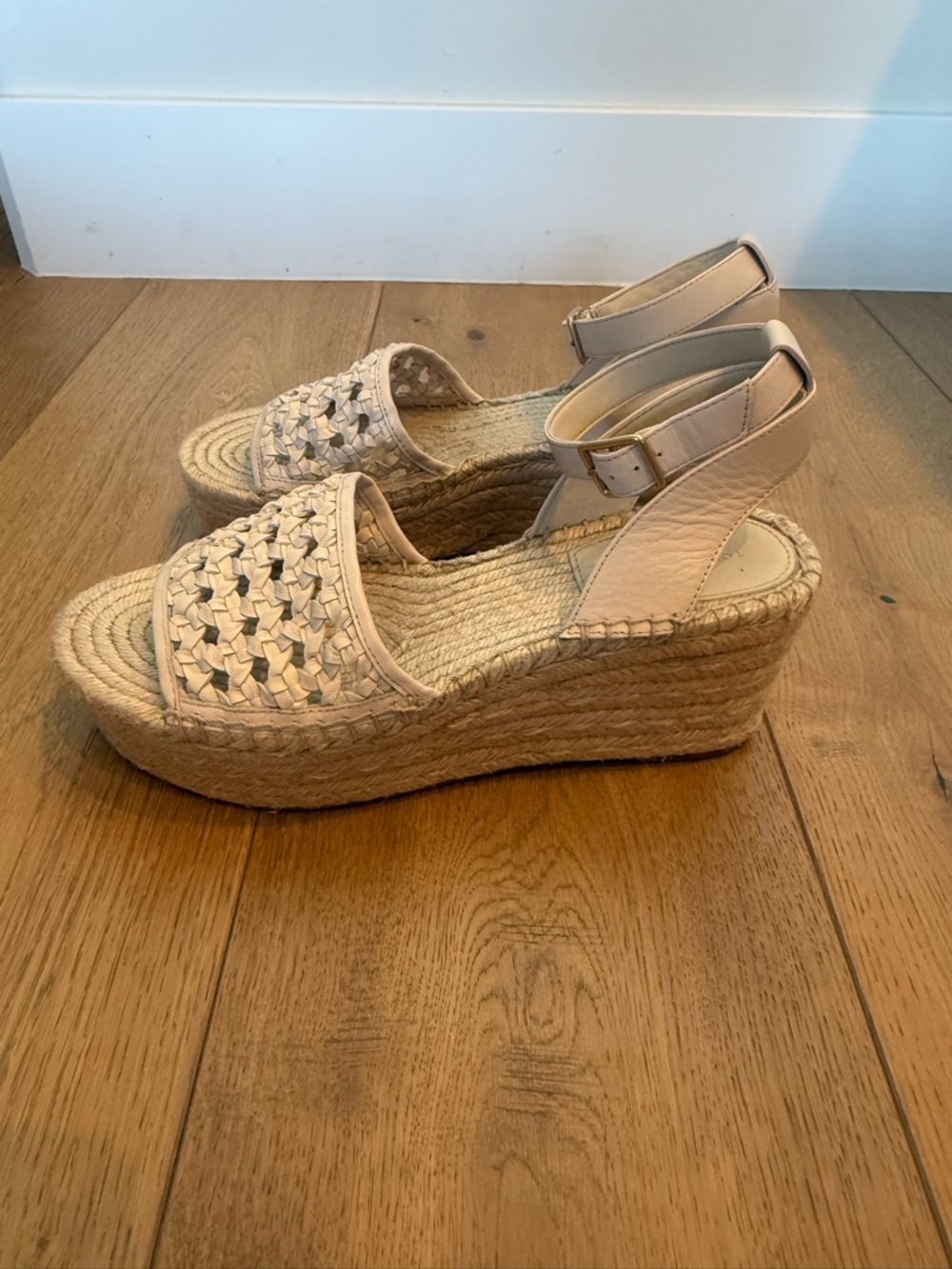 Tory Burch Cream Woven Espadrille Sandals - Picture 7 of 7